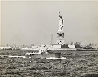 (NYC HARBOR AND THE EAST RIVER) A selection of approximately 46 ship and boat press photographs from New York City.